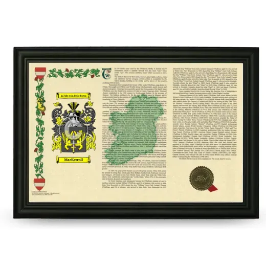 MacKerroll Armorial Landscape Framed - Black