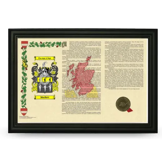 Mackett Armorial Landscape Framed - Black