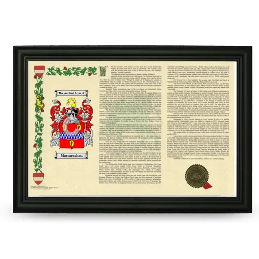 Macmeachen Armorial Landscape Framed - Black