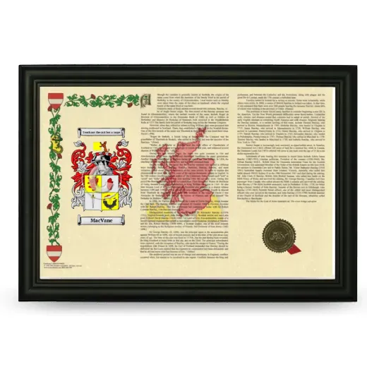 MacVane Armorial Landscape Framed - Black