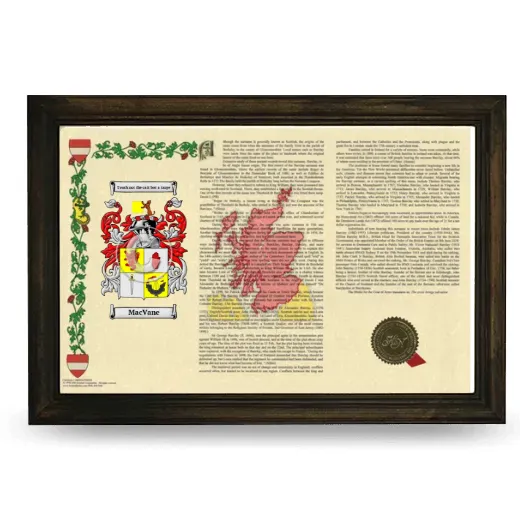 MacVane Armorial Landscape Framed - Brown