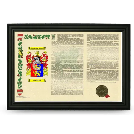 Maddock Armorial Landscape Framed - Black