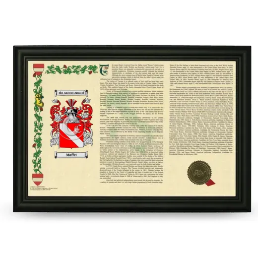 Maffei Armorial Landscape Framed - Black