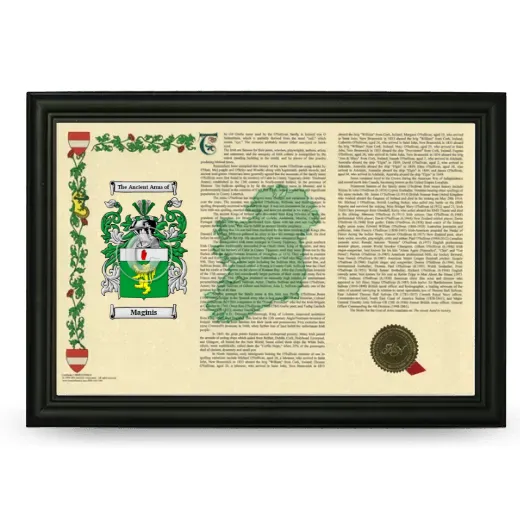 Maginis Armorial Landscape Framed - Black