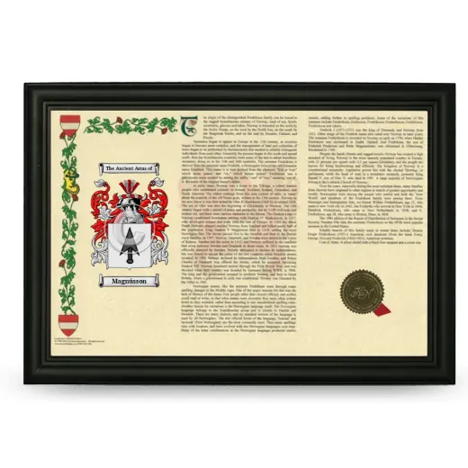 Magnússon Armorial Landscape Framed - Black