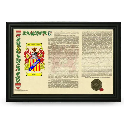 Make Armorial Landscape Framed - Black