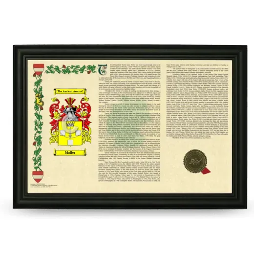 Maller Armorial Landscape Framed - Black