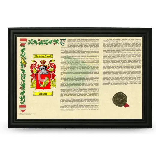 Manual Armorial Landscape Framed - Black