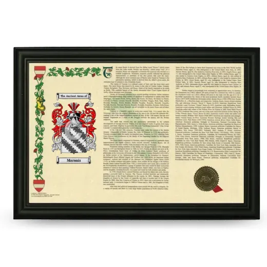 Maranis Armorial Landscape Framed - Black
