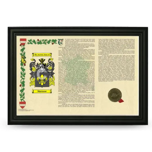 Marcasse Armorial Landscape Framed - Black