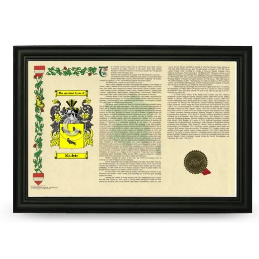 Marlete Armorial Landscape Framed - Black
