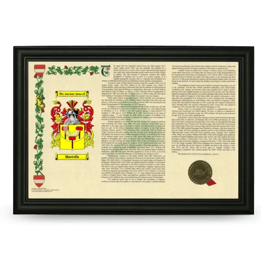 Martells Armorial Landscape Framed - Black