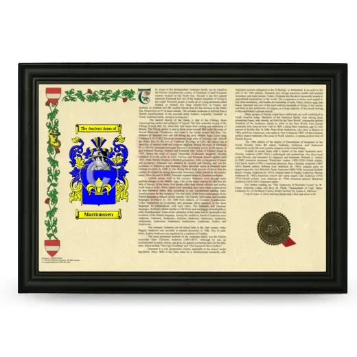 Martinussen Armorial Landscape Framed - Black