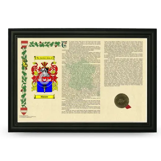 Masser Armorial Landscape Framed - Black