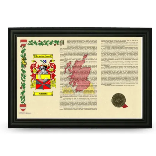 Matheus Armorial Landscape Framed - Black
