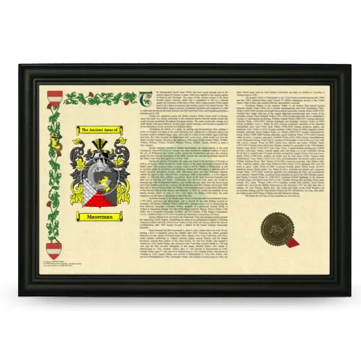 Mauerman Armorial Landscape Framed - Black