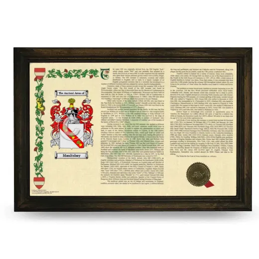 Maultsbay Armorial Landscape Framed - Brown