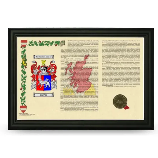 Mayby Armorial Landscape Framed - Black