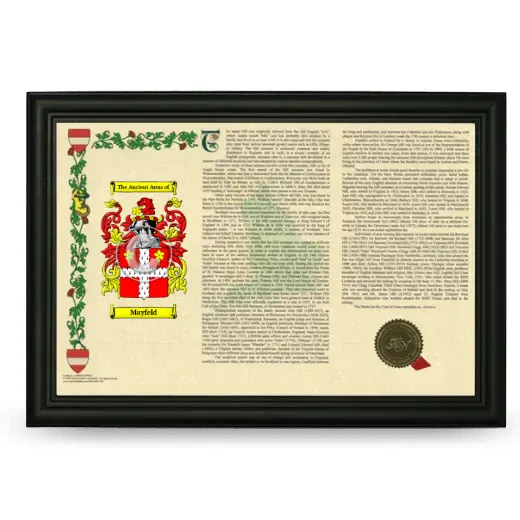 Mayfeld Armorial Landscape Framed - Black