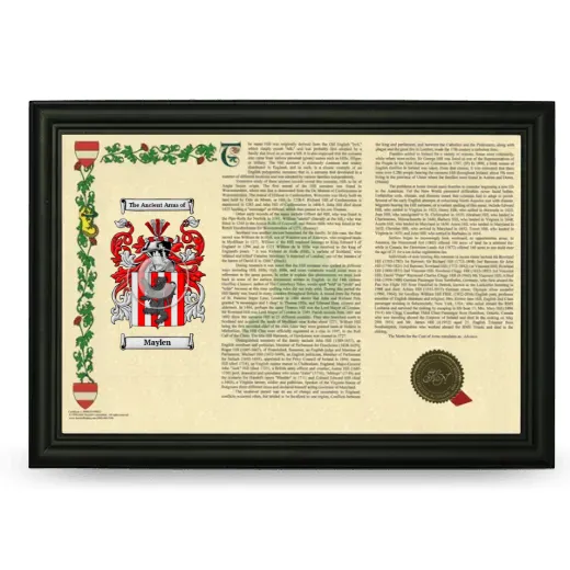 Maylen Armorial Landscape Framed - Black