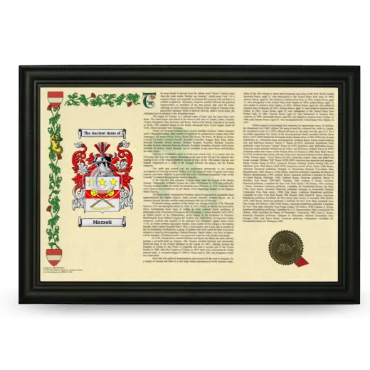 Mazzoli Armorial Landscape Framed - Black
