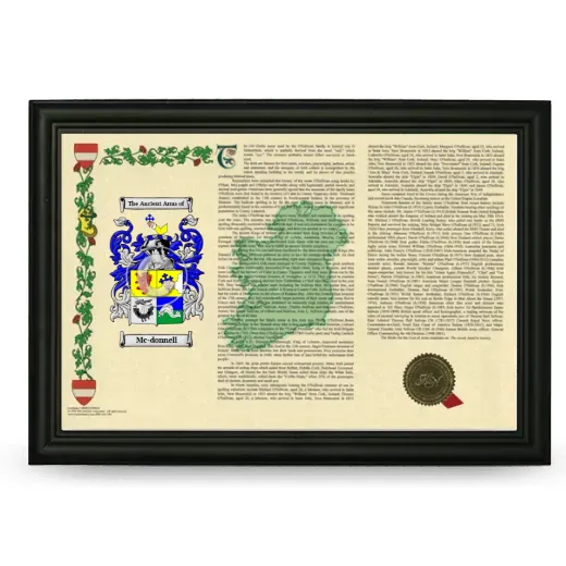Mc-donnell Armorial Landscape Framed - Black
