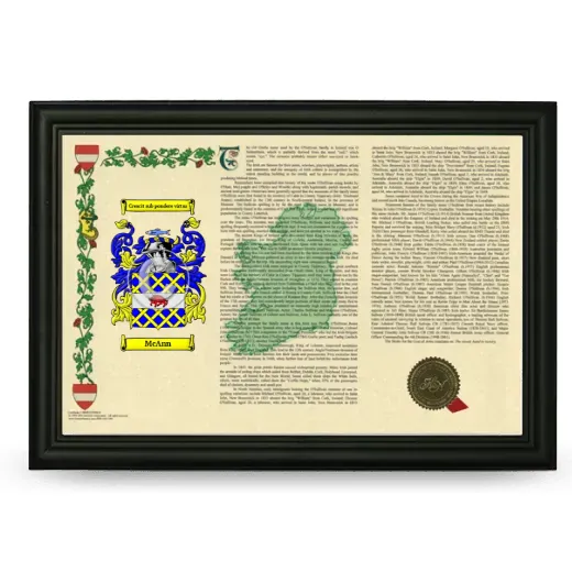 McAnn Armorial Landscape Framed - Black