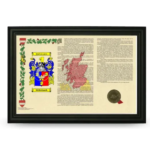 McBretnach Armorial Landscape Framed - Black