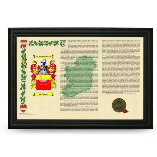 McCarren Armorial Landscape Framed - Black
