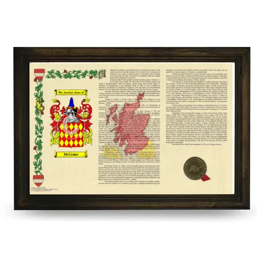 McCrone Armorial Landscape Framed - Brown