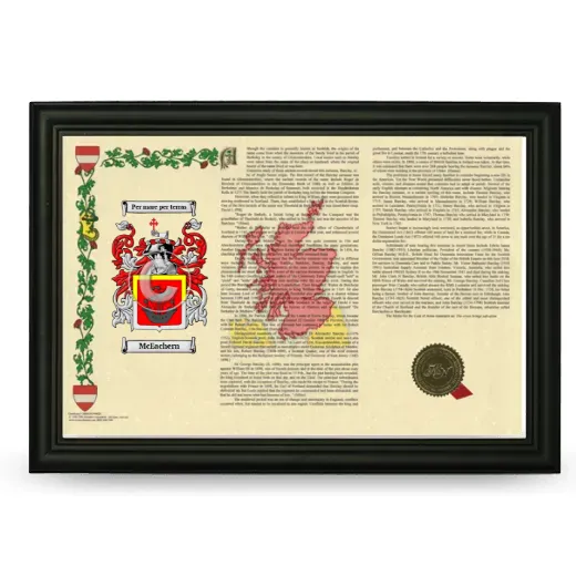 McEachern Armorial Landscape Framed - Black