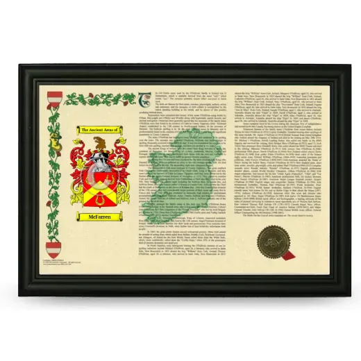 McFarren Armorial Landscape Framed - Black