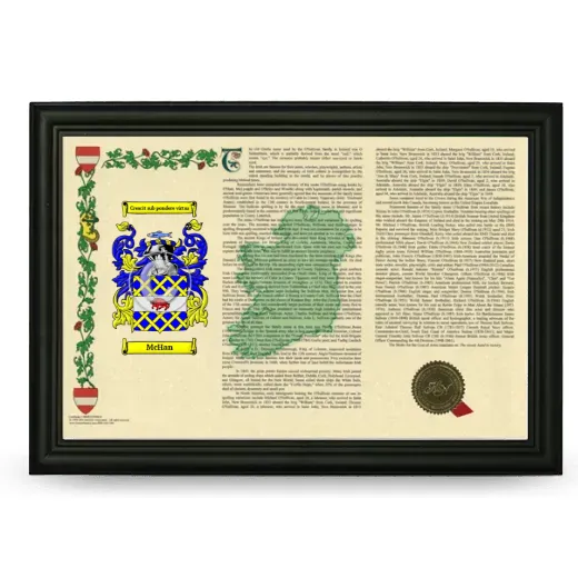 McHan Armorial Landscape Framed - Black