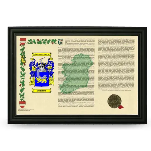 McHarris Armorial Landscape Framed - Black