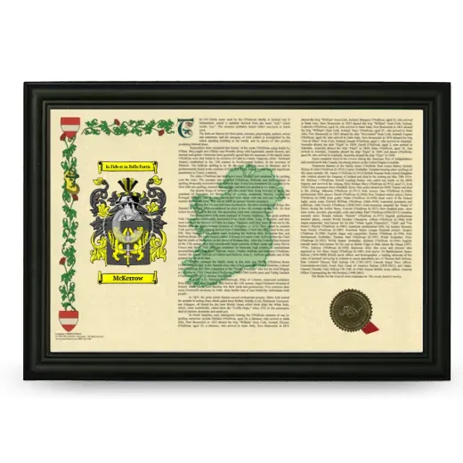 McKerrow Armorial Landscape Framed - Black