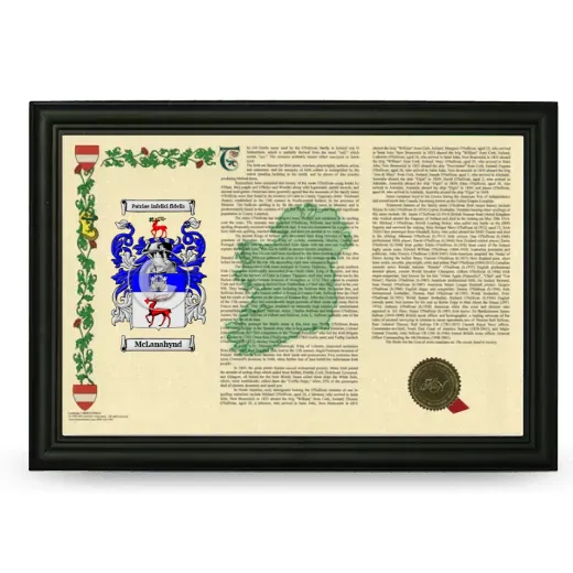 McLanahynd Armorial Landscape Framed - Black