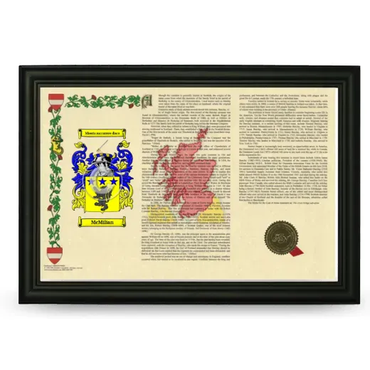McMilian Armorial Landscape Framed - Black