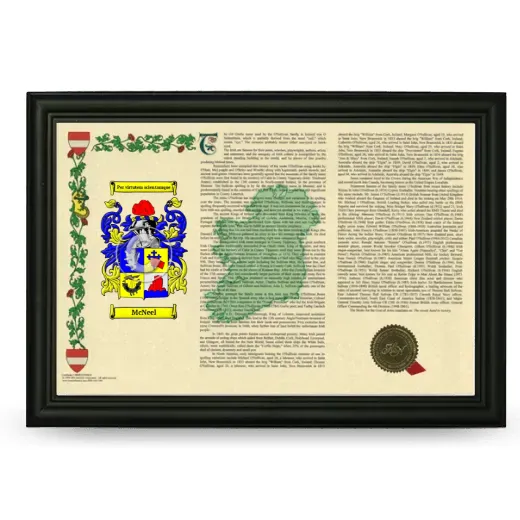 McNeel Armorial Landscape Framed - Black