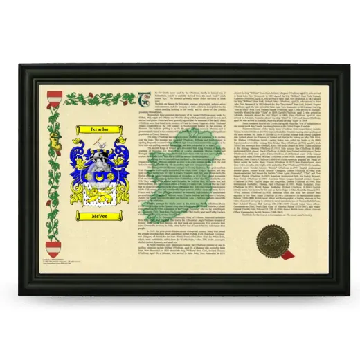 McVee Armorial Landscape Framed - Black