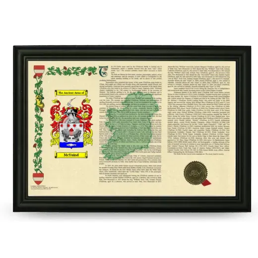 McYuind Armorial Landscape Framed - Black