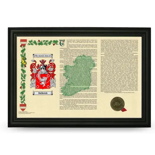 Mellerick Armorial Landscape Framed - Black