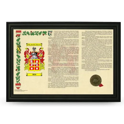 Melo Armorial Landscape Framed - Black