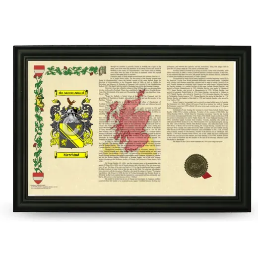 Merchind Armorial Landscape Framed - Black
