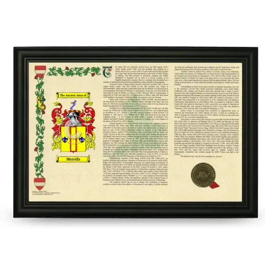 Merrells Armorial Landscape Framed - Black