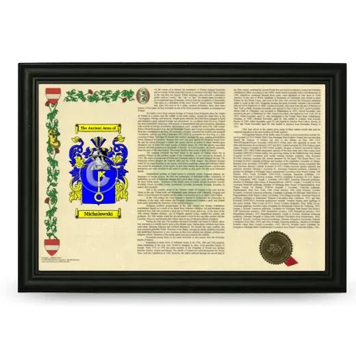 Michalowski Armorial Landscape Framed - Black