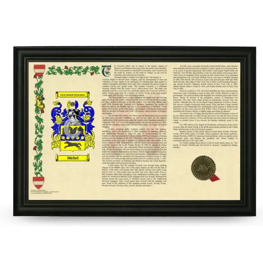 Michel Armorial Landscape Framed - Black