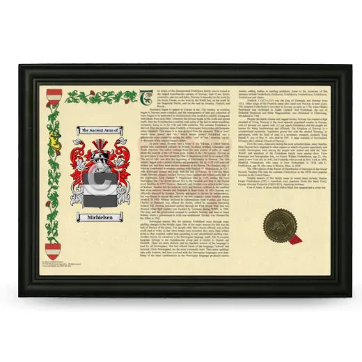 Michielsen Armorial Landscape Framed - Black