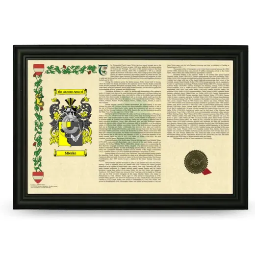 Mieske Armorial Landscape Framed - Black