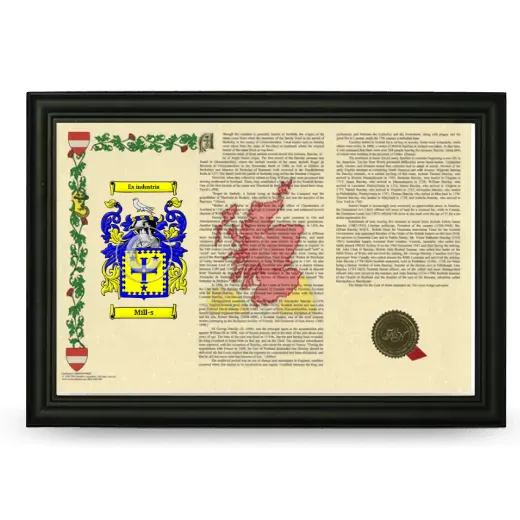 Mill-s Armorial Landscape Framed - Black