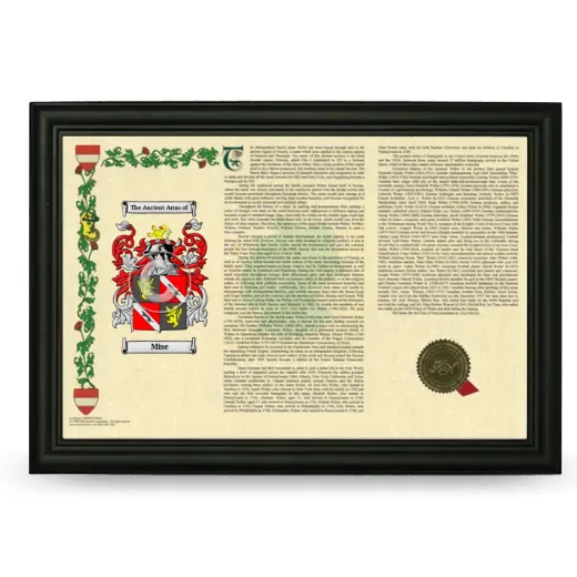 Mise Armorial Landscape Framed - Black